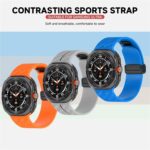 Carbon Fiber Pattern Strap for Samsung Galaxy Watch 7 Ultra 47mm Silicone Clasp Band for Galaxy Watch 7 Ultra Bracelet - Image 6