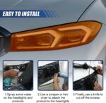 Self Adhesive Car Light Tint Film, 11.88×48 Inches Vinyl Wrap Protector Film, Color Shiny Chameleon Sticker, Auto Modification Cover for Headlight, Taillight, Fog & Brake Light (Orange) - Image 4