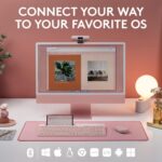 Logitech K585 Multi-Device Slim Wireless Keyboard, Built-in Cradle for Device; for Laptop, Tablet, Desktop, Smartphone, Win/Mac, Bluetooth/Receiver, Compact, Easy Switch, 24 Month Battery - Rose - Image 3