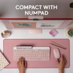 Logitech K585 Multi-Device Slim Wireless Keyboard, Built-in Cradle for Device; for Laptop, Tablet, Desktop, Smartphone, Win/Mac, Bluetooth/Receiver, Compact, Easy Switch, 24 Month Battery - Rose - Image 4