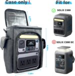 Waterproof Travel Bag Compatible with Anker SOLIX C300 Portable Power Station, Outdoor 288Wh LiFePO4 Battery，Power Bank Station Storage Case Cover with Two Pockets and Adjustable Strap - Image 3