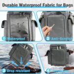 Waterproof Travel Bag Compatible with Anker SOLIX C300 Portable Power Station, Outdoor 288Wh LiFePO4 Battery，Power Bank Station Storage Case Cover with Two Pockets and Adjustable Strap - Image 6