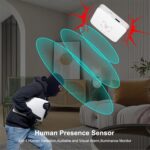 WiFi Human Presence Sensor: Smart Motion Sensor with App Notification Alerts, 5.8GHz mmWave Radar Detector, Zone Positioning, Human Body Exists Sensor for Home Security & Home Automation - Image 3