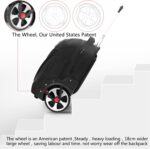 Rolling ,Waterproof Backpack with Wheels for Business, College Student and Travel Commuter, Carry on Backpack with Laptop Compartment, Fit 17 Inch Laptop, Wheeled Backpack for Adults - Image 4