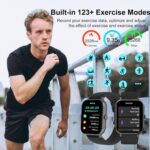 Smart Watch, 1.83" Smartwatches for Men Women,Fitness Tracker with Heart Rate SpO2 Sleep Monitor,110+ Sport Modes, IP68 Waterproof, Activity Tracker for Android/iPhones (Black) - Image 6