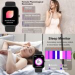 Smart Watch, 1.83" Smartwatches for Men Women,Fitness Tracker with Heart Rate SpO2 Sleep Monitor,110+ Sport Modes, IP68 Waterproof, Activity Tracker for Android/iPhones (Black) - Image 7