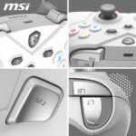 MSI FORCE GC300 WIRELESS WHITE PC Gamepad Controller - 2.4 GHz, Bluetooth, USB Type-C to A - Wired/Wireless, 600mAh Li-ion Battery (20h), Interchangeable D-Pad Covers, Dual Vibration Motors - Image 8