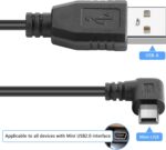 PASOW Mini USB Power Cable 90 Degree Right Angle (No Data Transfer) - USB 2.0 A-Male to Mini-B Car Vehicle Power Suppy Cord for Dash Cam (11.5FT) - Image 6