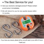 Digital Hanging Scales Portable Heavy Duty Crane Scale 150 kg 300 lb 2 AAA Batteries(Not Included) (Orange) - Image 4