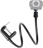 Webcam Stand Holder 27" Adjustable Gooseneck Desktop Camera Desk Clamp Mount for Logitech Webcam C925X, C922, C930e, C930, C920, C615, Etc. (1/4" Threaded) - Image 3