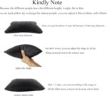 Car Neck Pillows Both Side Pu Leather 2pieces Pack Headrest Fit for Most Cars Filled Fiber Universal Car Pillow (Black) - Image 3