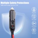 Cigarette Lighter to XT60 Adapter Extension Cable, 14AWG 5/10/20FT 12V 24V Car Truck Charger and XT60 Female Connector Cable for Power Stations and Solar Generator (20FT) - Image 4