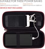 Hard Travel Case Fit for RAVPower 26800/20100/20000mAh, Anker Power Core 26800mAh/PowerCore +26800mAh, Dulla M50000 Power Bank 12000mAh, ROMOSS 30000mAh, Lab599 Tx500 Radio (Large Black) - Image 5