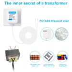 24V Doorbell Transformer Compatible with Ring Doorbell,Video Doorbell,Nest, Ecobee, Sensi and Honeywell Thermostats,24V 500MA AC Transformer (16.4FT White 12.0, Watts - Image 5