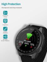 2pack Case for Garmin Approach S50, Protective Cover Smart Watch,Built-in 9H Tempered Glass Film, Hard PC,Easy to Install,Screen Protector for Garmin Approach S50(Black+Black) - Image 3