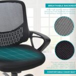 Office Chair, Ergonomic Home Desk Chair Mid Back Mesh Chair Rolling Swivel Computer Chair with Lumbar Support - Image 7