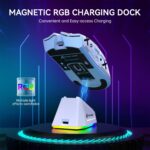ATTACK SHARK X11 Lightweight Wireless Gaming Mouse with RGB Charging Dock,Tri-Mode-2.4G/USB-C Wired/BT,22K DPI,PAW3311 Optical Sensor,HUYU Switch, 5 programmable Buttons for PC/Mac(White&Sticker) - Image 5