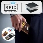 Hawanik Slim Minimalist Front Pocket Air Tag Wallet, RFID Blocking Card Holder Wallet with Airtag Holder - Image 5