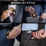 Hawanik Slim Minimalist Front Pocket Air Tag Wallet, RFID Blocking Card Holder Wallet with Airtag Holder - Image 6