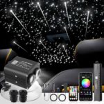 Meteor 20W Twinkle Starlight Headliner Kit, Star Lights for Car with Bluetooth APP/Remote/Music Mode, Fiber Cable 550pcs*0.03in*9.8ft+Shooting Star kit for Car Roof & Home Decoration - Image 9