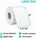Kingtac(3600 Pcs/12 Rolls) Dymo 30256 Labels,2-5/16" x 4"(59 mm x 101 mm) Direct Thermal Labels Shipping Replacement Stickers Compatible for DYMO LabelWriter Printer (NOT for Dymo 550 & 5XL) - Image 3