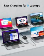 500W USB C Charger Block, 8-Port USB C Charging Station Fast Charging PD 120W PC Laptop Charger Adapter Compatible with MacBook Pro/Air/All iPad,DELL, iPhone 16/15/14/13/Pro Max/Galaxy Note - Image 3