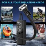 AGPTEK Tire Inflator Portable Air Compressor-150PSI & 5000mAh Tire Pressure Gauge Electric Air Pump,LCD Display with LED Light for Cars, Bikes & Motorcycle Tires, Balls - Image 10
