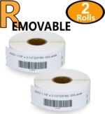 BETCKEY - Compatible DYMO 30252 (1-1/8" x 3-1/2" Removable) Address Labels - Compatible with Rollo, DYMO Labelwriter 450, 4XL & Zebra Desktop Printers[2 Rolls/700 Labels] - Image 3