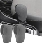 2 PCS Car Gear Shift Knob Cover, Soft Silicone Automatic Gear Shift Knob Protector, Anti-Slip Auto Knob Gear Stick Protection Cover for Men Women, Universal Car Accessories (Gray) - Image 2