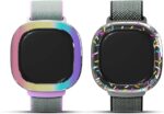 2-Pack for Fitbit Google Ace LTE Kids Smartwatch Edge Protector Case, Cute Funny Google Ace LTE Skin, Drop-Proof Hard Cover for Google Ace LTE Kids Smartwatch Accessories (Rainbow+Donut) - Image 2