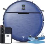2 in 1 Mopping and Vacuuming Robot, Robot Vacuum and Mop Combo Compatible with WiFi/App, Robotic Vacuum Cleaner Self-Charging, Slim, Ideal for Pet Family, Hard Floor, Hair, Low Pile Carpet - Image 2