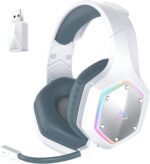 2.4GHz Wireless Gaming Headset for PC, PS4, PS5, Gaming Headphones with Noise Cancelling Microphone, 7.1 Surround Sound, 36-Hr Battery Gamer Headset for Computer, Laptop, 3.5mm Wired for Xbox Serie - Image 2