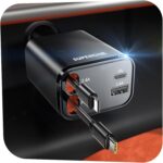 [2025 Upgraded] Retractable Car Charger, SUPERONE 69W Car Phone Charger with Cables Fast Charging, Gifts for Men Women Car Accessories for iPhone 16 15 14 13 12, Samsung, Black - Image 2