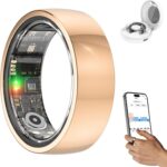 2025 Upgraded Smart Ring Health Tracker for Women Men, IP68 Waterproof Fitness Ring with Sleep Tracker/Step Tracker/Heart Rate/Blood Oxygen/Distance/Calories, No Subscription, Charging Case - Image 2
