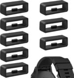 22MM Band Keepers Compatible with Garmin Fenix 5/6/7/8 Watch Bands, 8 Pack Silicone Replacement Fastener Rings Watch Band Loop/Holder/Retainer - Image 2