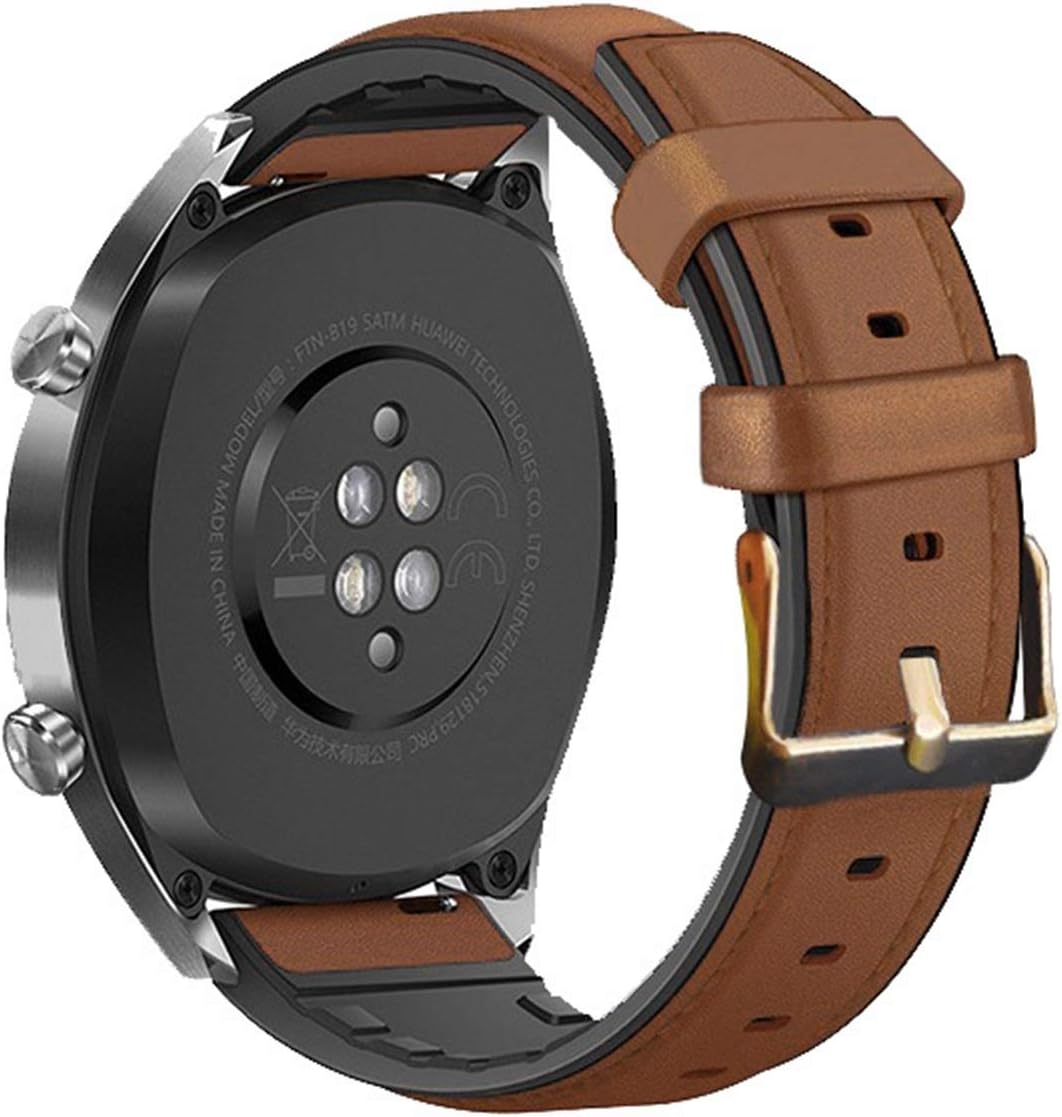 22mm 20mm Silicon Strap for Huawei Watch GT2e /GT2 46MM Honor Magic 2 Smart Band Bracelet Stainless Straps for GT 2e (Color : Brown, Size : Magic 2 42) - Image 2