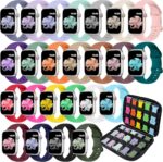 24 Pack Sport Band Compatible with Apple Watch Bands 38mm 40mm 41mm 42mm 44mm 45mm 46mm 49mm for Women Men,Silicone Strap with Watch Band Organizer for Watch Ultra Series 10 9 8 7 6 5 4 SE - Image 2