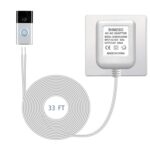 24V Doorbell Transformer，33 Feet Length Output Line 24V500mA Video Doorbell Power Adapter, Compatible with Arlo, Nest, Wyze, Eufy, Ring Doorbell Power Supply （White 33 feet） - Image 2