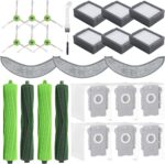 25 Pack Replacement Parts for iRobot Roomba Combo 10 Max,Combo j9+,Combo j7+/Plus Vacuum (Only Combo series), 2 Brushes+3 Mop Pads+6 Filters&Side Brushes&Bags - Image 2
