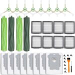 26 Replacement Parts for iRobot Roomba i7 i7+ i3 i3+ i4 i4+ i5 i5+ i6 i6+ i8 i8+ E5 E6 E7 Robot Vacuum Accessories, 4 Rubber Roller 8 Filters 8 Side Brushes 8 Vacuum Bags（NOT Fit the Combo J7+） - Image 2