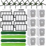 28 Pack Replacement Accessories for iRobot Roomba s9 (9150) s9+ s9 Plus (9550) s Series Vacuum Cleaner,Accessories includes 2 Rubber Brushes,8 Side Brushes,8 Filters,8 Dust Bags,2 Tools - Image 2