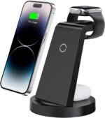 3 in 1 Charging Station for iPhone, Wireless Charger for iPhone 16e 16 15 14 13 12 11 X Pro Max & Apple Watch - Wireless Charging Station for AirPods 4 3 Pro - Image 2