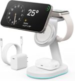 3 in 1 Wireless Charger Charging Station for iPhone,Qi2 Certified 15W Magnetic Charging Stand for Mag-Safe with 30W USB C Adapter&Friendly Night Light for iPhone 16/15/14/13/12,Apple Watch,AirPods - Image 2