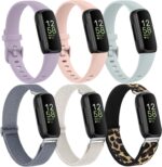 3+3 Pack Silicone Bands and Elastic Bands Compatible with Fitbit Inspire 3 Bands for Women Men, Replacement Wristband for Fitbit Inspire 3 Smartwatch - Image 2