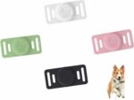 4 Pack AirTag Dog Collar Holder,Waterproof Silicone Protective Cover for Apple Air Tag Tracker GPS Accessory, Anti-Scratch Resistant Pet Dog Cat Collar Holder Hidden Location Tracking - Image 2