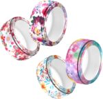 4-Pack Ring Cover Compatible with Oura Ring Gen 3/Samsung Galaxy Ring/ULTRAHUMAN Ring AIR/RingConn Smart Ring, Anti-Scratch Elastic Silicone Protective Case (4Pack-A, S(Size 6/7/8/9/10)) - Image 2