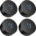 4 Pack Strong Magnetic AirTag Holder | Shatterproof | Compatible with Apple AirTag, Waterproof AirTag Magnet Holder,Extra 3M Tape for Optional Mounting, AirTag Magnetic Case for Car -Black - Image 2