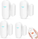 4 Pack WiFi Door Window Sensor Detector: Wireless Security Alarm Door Sensor, Tuya Door Open Contact Sensor, Compatible with Alexa,Google Home,Siri, Smart Door Sensors for Home Business Security - Image 2