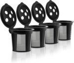 4 Reusable K Cups for Keurig K Supreme, K Supreme Plus, K Slim with Multistream Technology, K-Brew Chill, K-Duo Hot & Iced - 4 Black Refillable Kcups Coffee Filters for Keurig Coffee Makers - Image 2