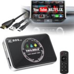 4-in-1 Wireless CarPlay Adapter & Android Auto Wireless Adapter, Stream Netflix, YouTube, and More, Split-Screen & Mirroring, for Cars with OEM Wired CarPlay/Android Auto - Image 2